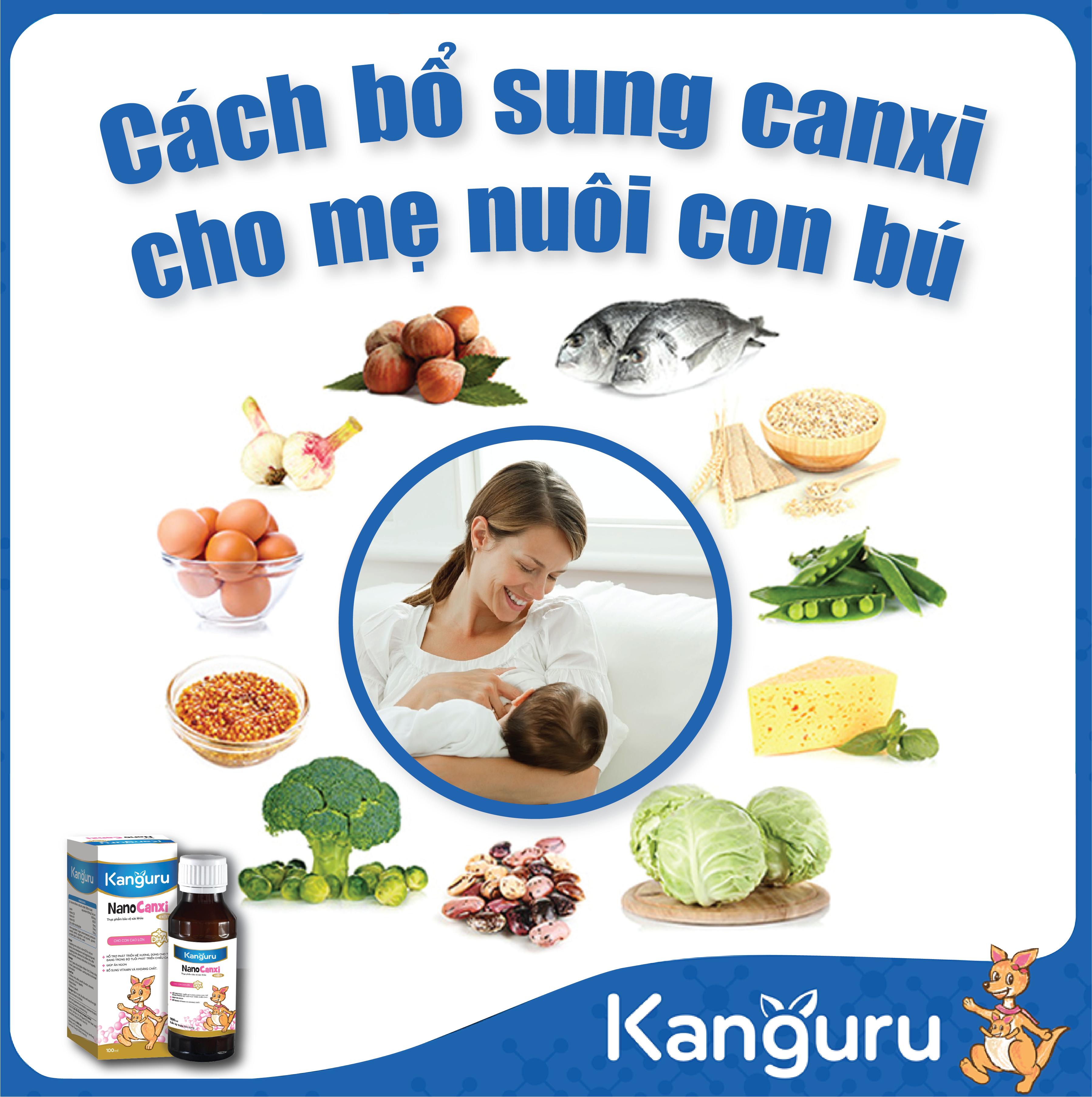 Hướng dẫn bổ sung canxi cho mẹ nuôi con bú 
